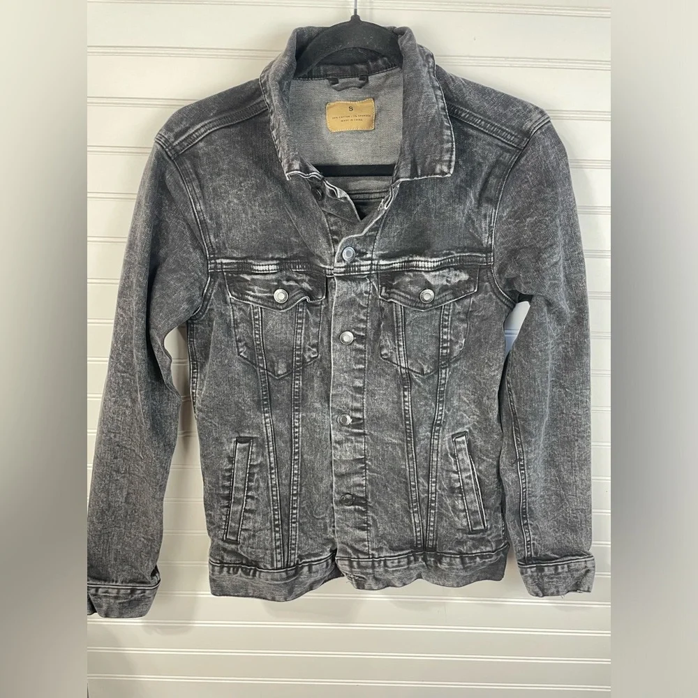Altra Black Denim Graphic Long Sleeve Patch “Stay Out There” Jacket S Women’s - Picture 2 of 12